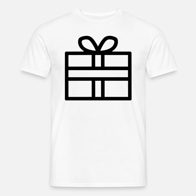 Kleine Geschenkbox - Männer T-Shirt - Weiß