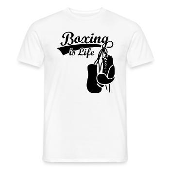 Boxhandschuhe Boxer Boxen boxhandschuhe - Männer T-Shirt - Weiß - Vorne - AI Model Male 178 dark (178cm)