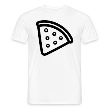 Pizza slice - Men's T-Shirt - white - Front - AI Model Male 178 dark (178cm)