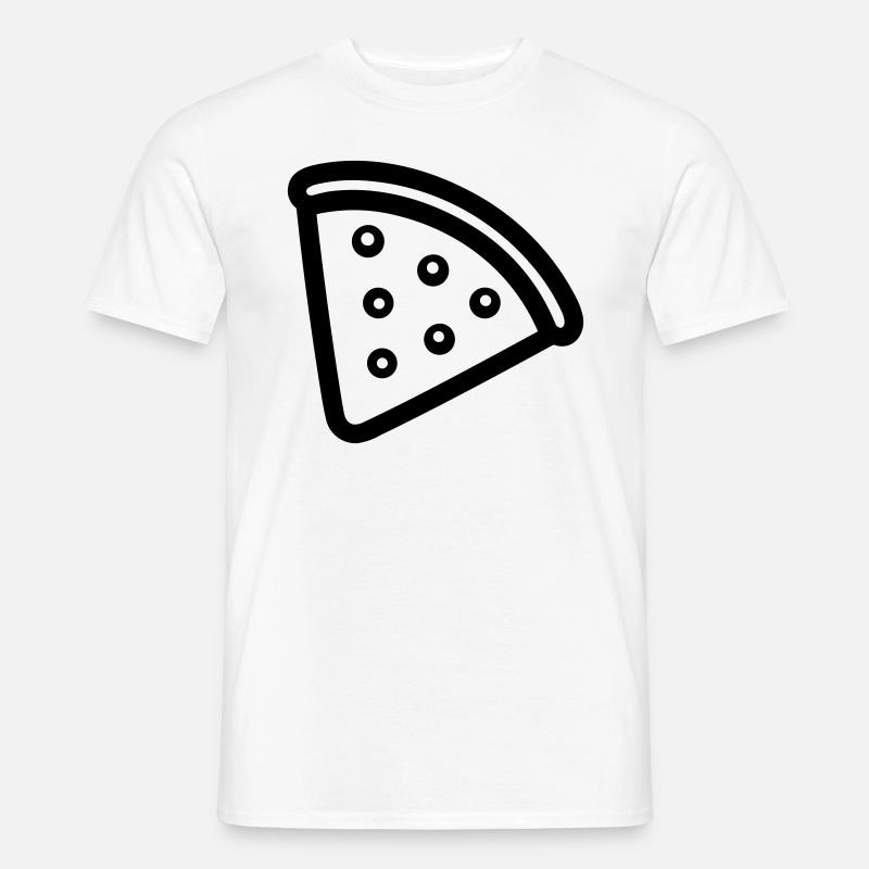 Pizzastück - Männer T-Shirt - Weiß