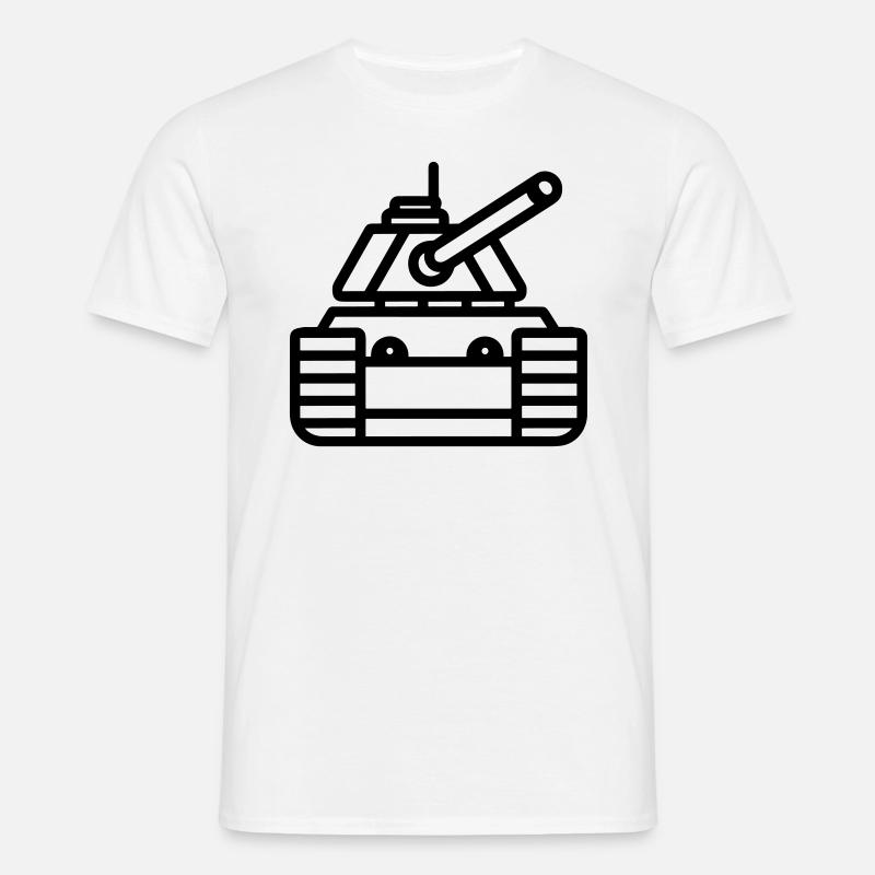 Panzer - Männer T-Shirt - Weiß