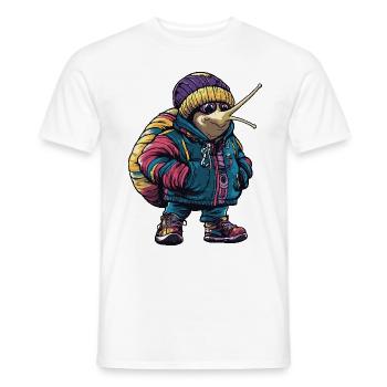 Schnecke Lustig Winter - Männer T-Shirt - Weiß - Vorne - AI Model Male 178 dark (178cm)