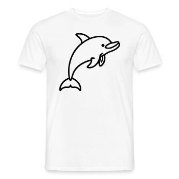 Delfin - Männer T-Shirt - Weiß - Vorne - AI Model Male 178 dark (178cm)
