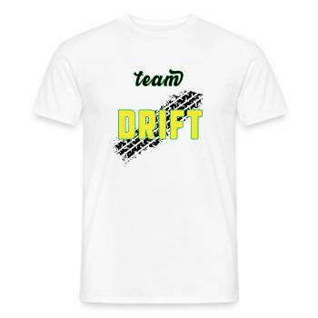Team DRIFT - T-shirt homme - blanc - Devant - AI Model Male 178 dark (178cm)