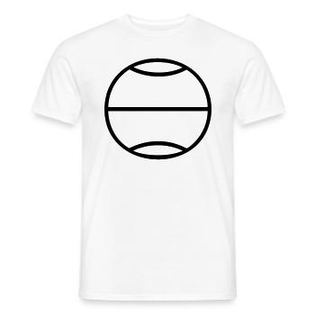 Balle de tennis - T-shirt homme - blanc - Devant - AI Model Male 178 dark (178cm)