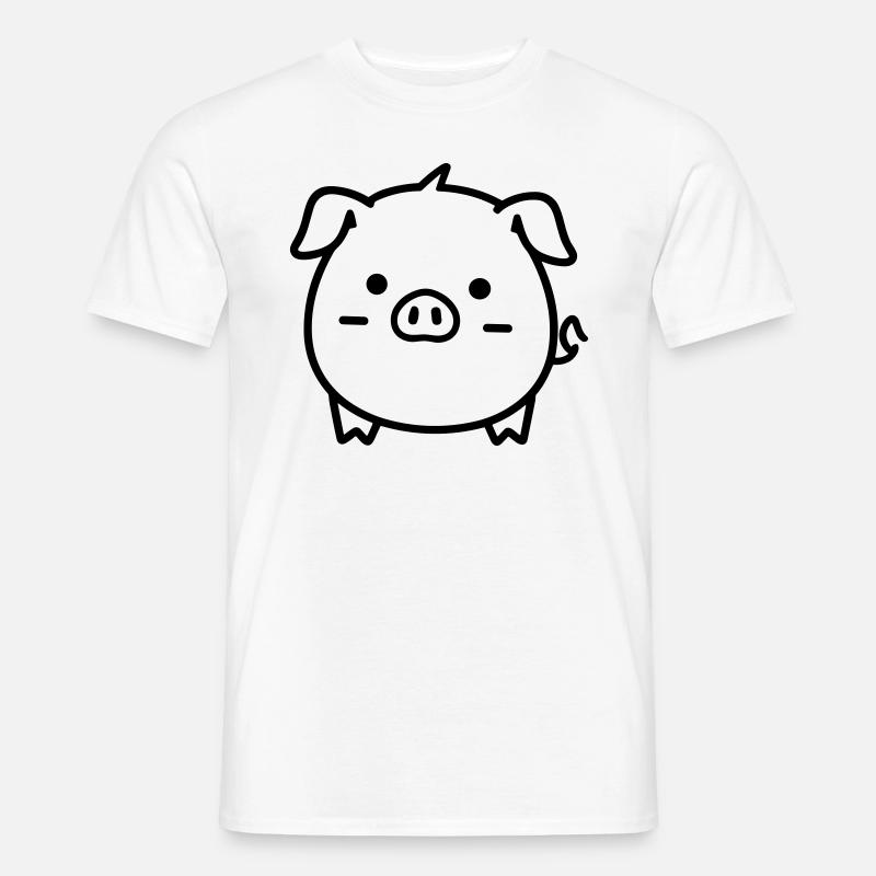 Schwein - Männer T-Shirt - Weiß