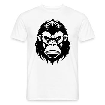 Gorilla Head - Men's T-Shirt - white - Front - AI Model Male 178 dark (178cm)