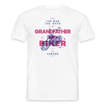Großvater und Biker der Mann der Mythos die Legende - Männer T-Shirt - Weiß - Vorne - AI Model Male 178 dark (178cm)