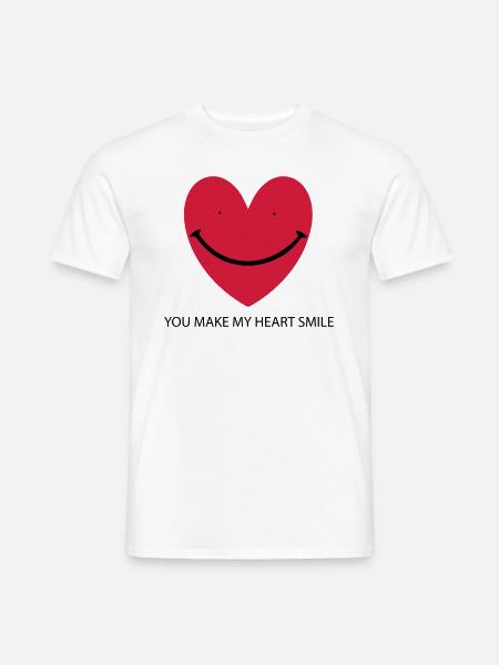 Heart Smile - T-shirt homme - blanc