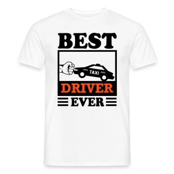 Taxi Taxifahrer Driver Best Transport - Männer T-Shirt - Weiß - Vorne - AI Model Male 178 dark (178cm)