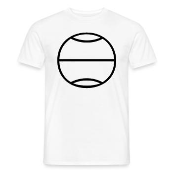 Balle de tennis - T-shirt homme - blanc - Devant - AI Model Male 178 dark (178cm)