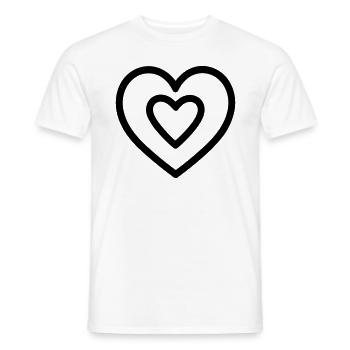 Herz - Männer T-Shirt - Weiß - Vorne - AI Model Male 178 dark (178cm)