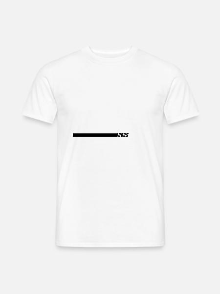 2025 Linie - Männer T-Shirt - Weiß