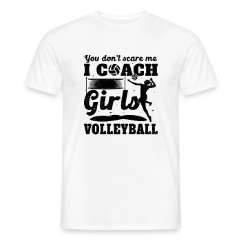 Coach Volleyball Sports Humor Coach Girls - Men's T-Shirt - white - Front - AI Model Male 178 dark (178cm)