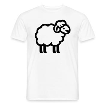 sheep - Men's T-Shirt - white - Front - AI Model Male 178 dark (178cm)