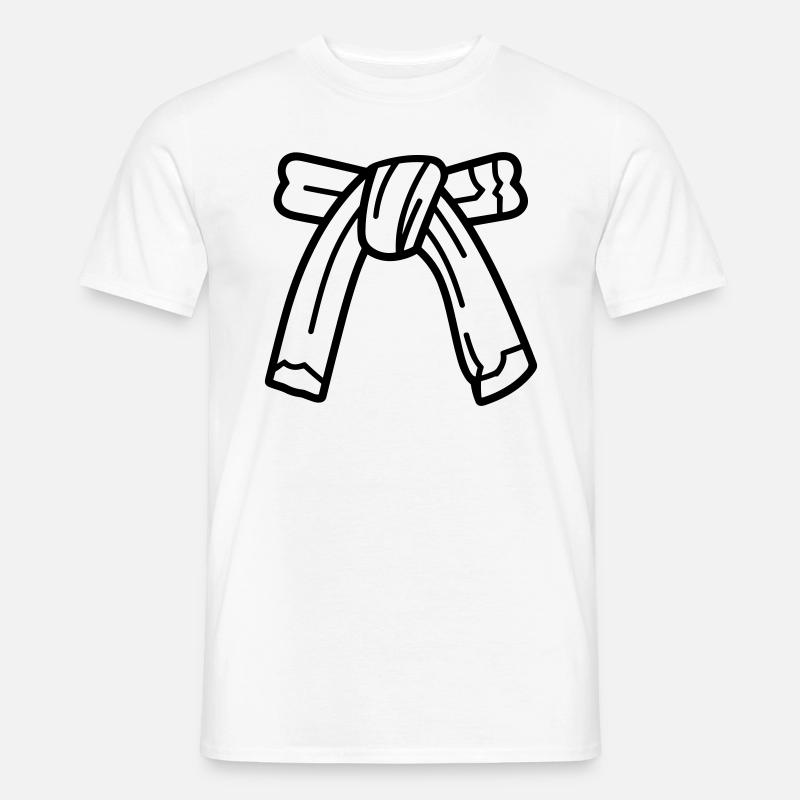 Gürtel - Männer T-Shirt - Weiß