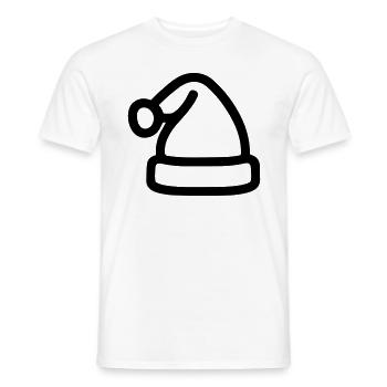 Christmas hat - Men's T-Shirt - white - Front - AI Model Male 178 dark (178cm)