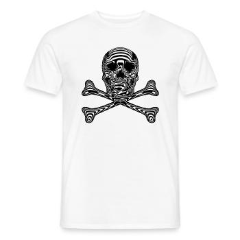 SKULTRAWAVES - Men's T-Shirt - white - Front - AI Model Male 178 dark (178cm)