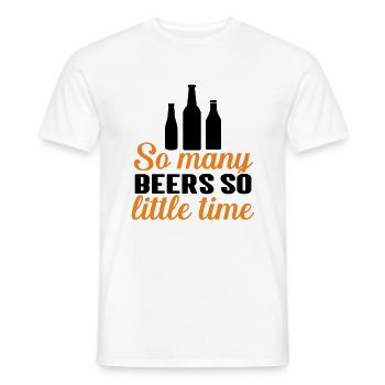 Tant de bières, si peu de temps - Beer Saying - T-shirt homme - blanc - Devant - AI Model Male 178 dark (178cm)