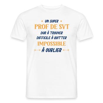 prof de svt - T-shirt homme - blanc - Devant - AI Model Male 178 dark (178cm)