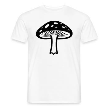mushroom - Men's T-Shirt - white - Front - AI Model Male 178 dark (178cm)