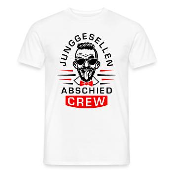 Enterrement de vie de garçon Équipage Enterrement de vie de garçon - T-shirt homme - blanc - Devant - AI Model Male 178 dark (178cm)