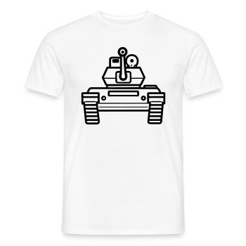 Panzer - Männer T-Shirt - Weiß - Vorne - AI Model Male 178 dark (178cm)