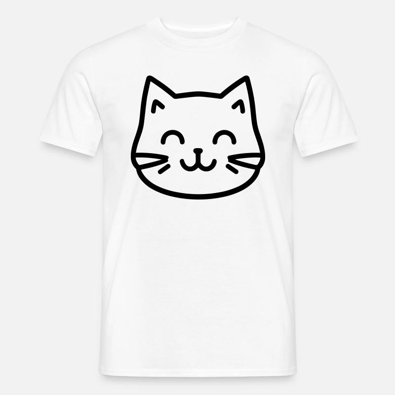 Katze - Männer T-Shirt - Weiß