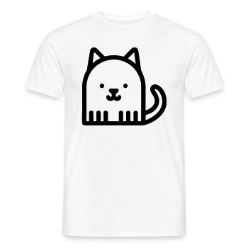 chaton - T-shirt homme - blanc - Devant - AI Model Male 178 dark (178cm)