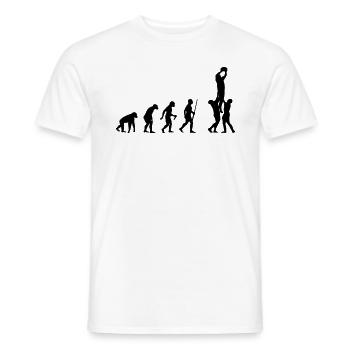 L'évolution de Rugby - T-shirt homme - blanc - Devant - AI Model Male 178 dark (178cm)