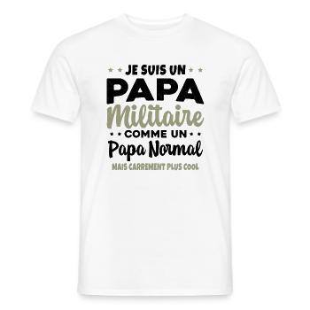 Homme Je Suis Papa Militaire Humour Cadeau soldats - T-shirt homme - blanc - Devant - AI Model Male 178 dark (178cm)