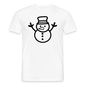 Bonhomme de neige - T-shirt homme - blanc - Devant - AI Model Male 178 dark (178cm)