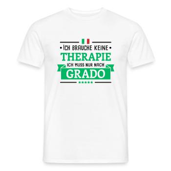 GRADO THERAPIE VENETIEN ITALIEN URLAUB GESCHENK - Männer T-Shirt - Weiß - Vorne - AI Model Male 178 dark (178cm)