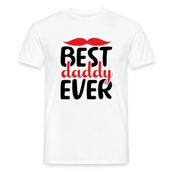Best Daddy Ever - Men's T-Shirt - white - Front - AI Model Male 178 dark (178cm)