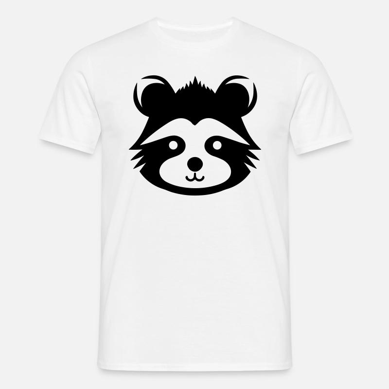 Panda-Kopf - Männer T-Shirt - Weiß
