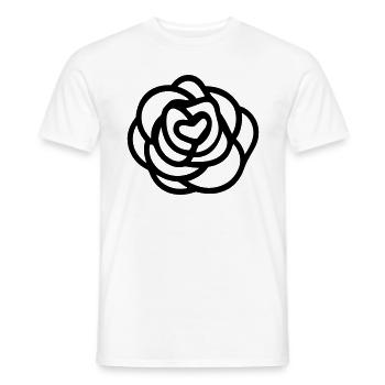 Pink Flower - Men's T-Shirt - white - Front - AI Model Male 178 dark (178cm)
