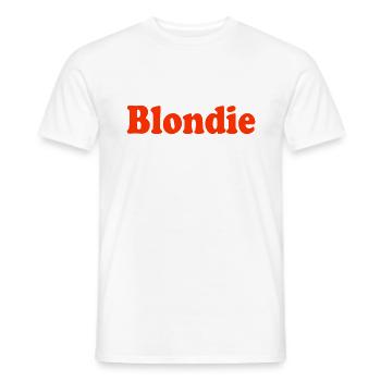 Blondie blond hair blonde - Men's T-Shirt - white - Front - AI Model Male 178 dark (178cm)