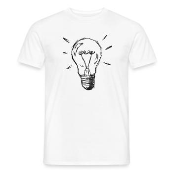 Luminous lamp - Men's T-Shirt - white - Front - AI Model Male 178 dark (178cm)