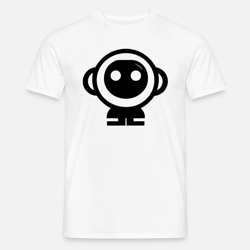 Kleiner Roboter - Männer T-Shirt - Weiß