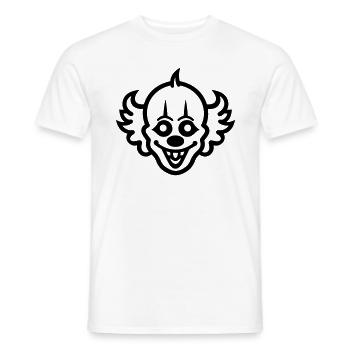 Clown - Men's T-Shirt - white - Front - AI Model Male 178 dark (178cm)