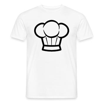 Toque Chef de cuisine - T-shirt homme - blanc - Devant - AI Model Male 178 dark (178cm)