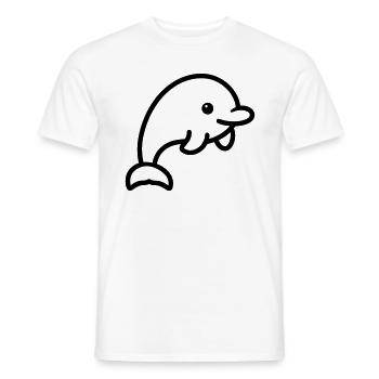Delfin - Männer T-Shirt - Weiß - Vorne - AI Model Male 178 dark (178cm)