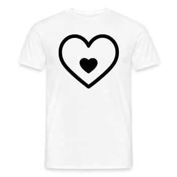 Herz - Männer T-Shirt - Weiß - Vorne - AI Model Male 178 dark (178cm)