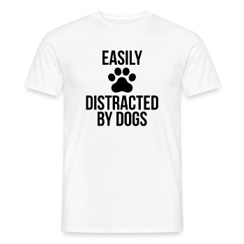 Chien disant patte cadeau amoureux des chiens - T-shirt homme - blanc - Devant - AI Model Male 178 dark (178cm)