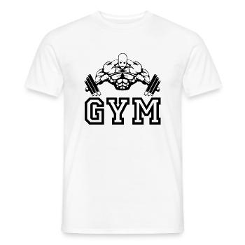 Cadeau Gym Beast - T-shirt homme - blanc - Devant - AI Model Male 178 dark (178cm)