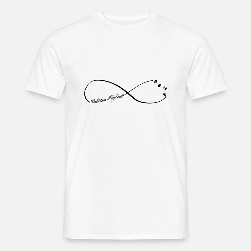 Hunde Hunderasse Shepherd Pfote Geschenk - Männer T-Shirt - Weiß