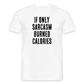 Sarcasm fitness saying gift - Men's T-Shirt - white - Front - AI Model Male 178 dark (178cm)