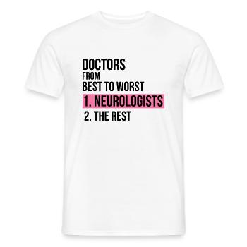Médecins du meilleur au pire neurologue cadeau - T-shirt homme - blanc - Devant - AI Model Male 178 dark (178cm)