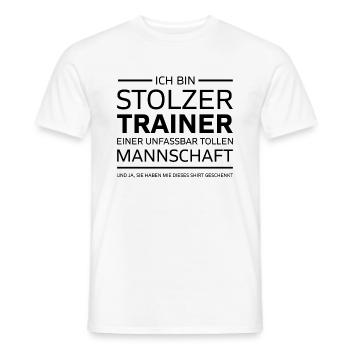 Ich bin Stolzer Trainer Manschaft Geschenk - Männer T-Shirt - Weiß - Vorne - AI Model Male 178 dark (178cm)