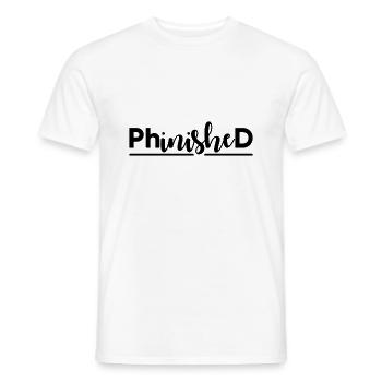 Phinished Finished PhD final cadeau - T-shirt homme - blanc - Devant - AI Model Male 178 dark (178cm)